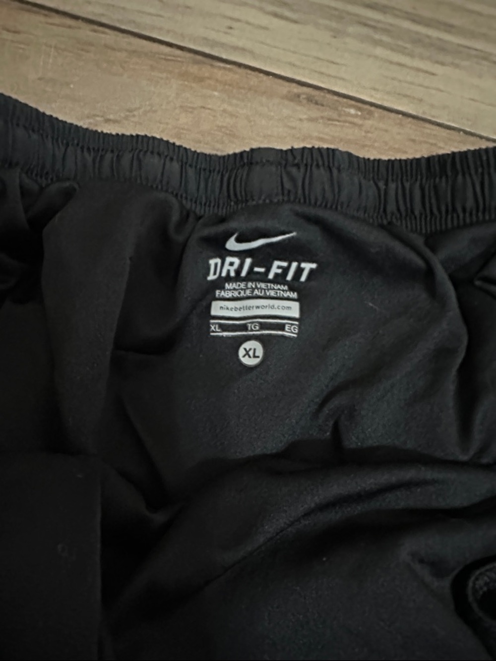 Nike Black Athletic Shorts with Pink Trim and White Panels - Picture 2 of 3